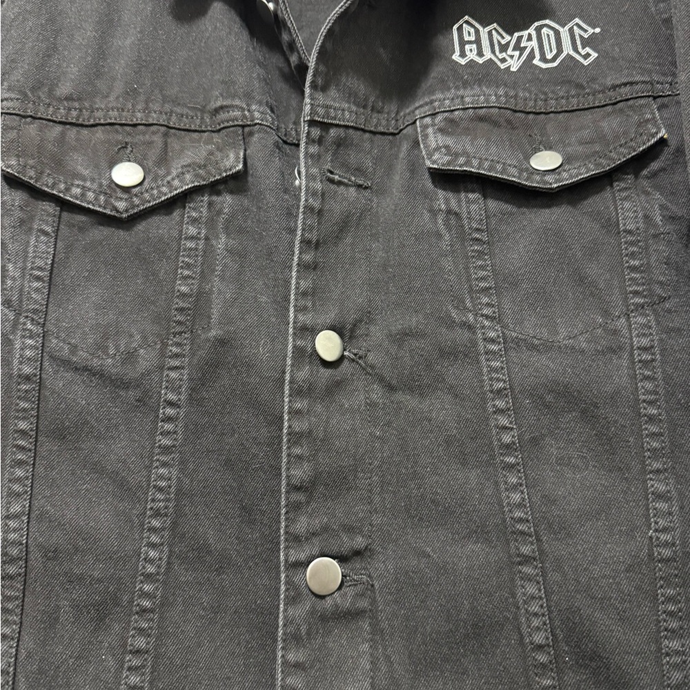 AC/DC Black denim Jacket size Large - Picture 2 of 5